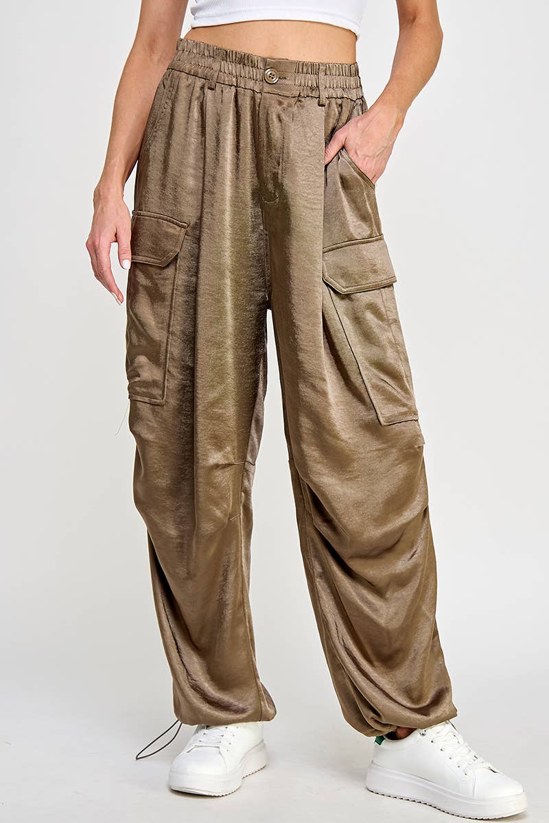 Flowcore Gloss Satin Cargo Pants