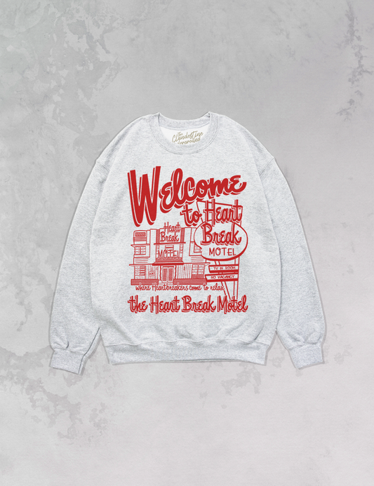 The Clandestine Underground - Heart Break Motel, Valentine's Oversized 90's Sweatshirt