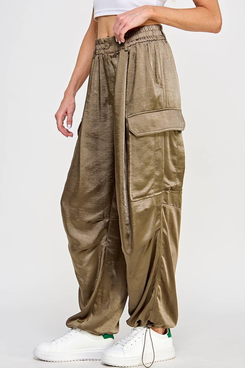 Flowcore Gloss Satin Cargo Pants