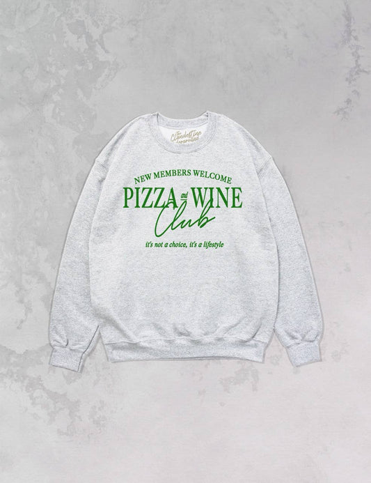 The Clandestine Underground - Pizza and Wine Club Oversized 90's Sweatshirt