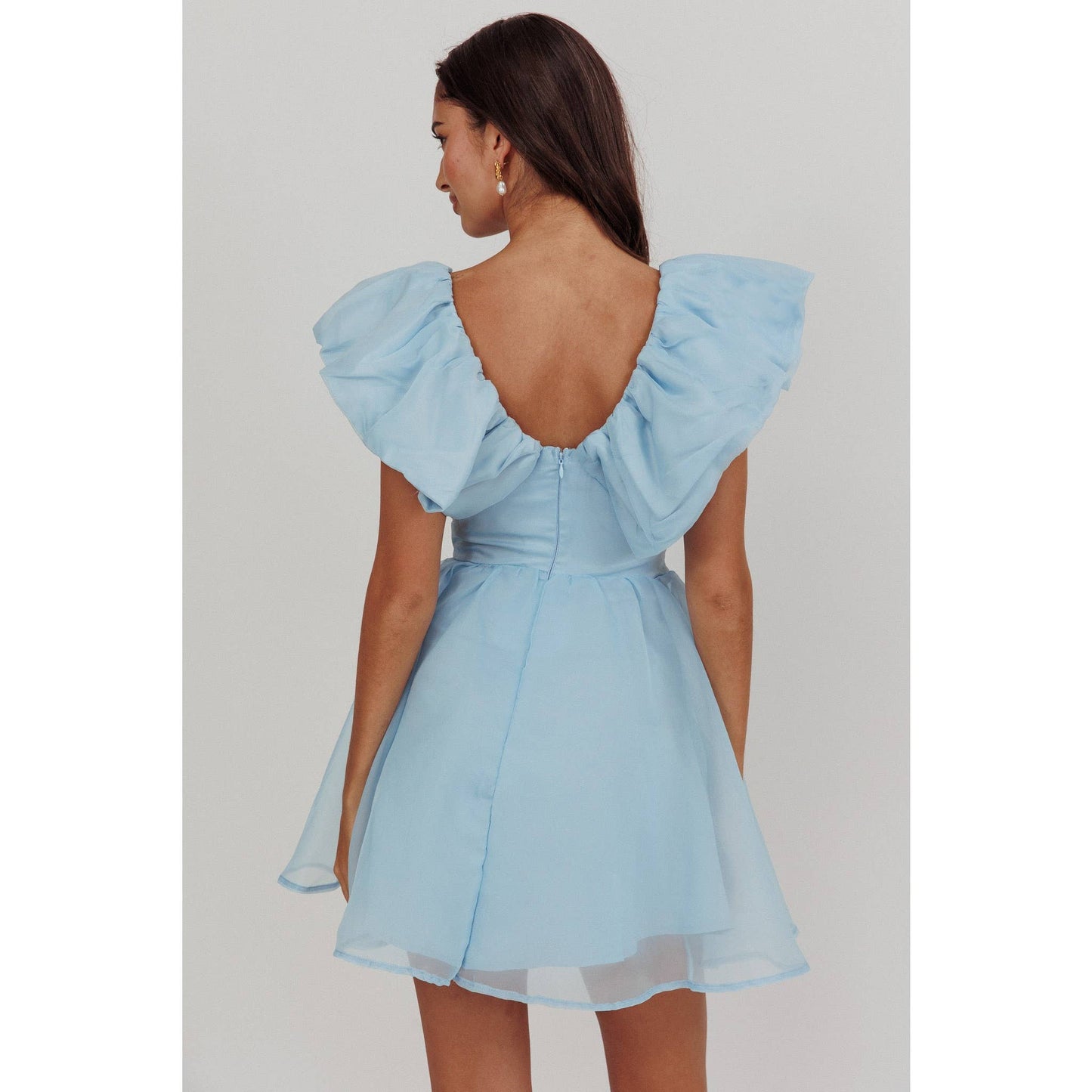 Saints & Secrets - ORGANZA RUFFLE SLEEVE MINI DRESS