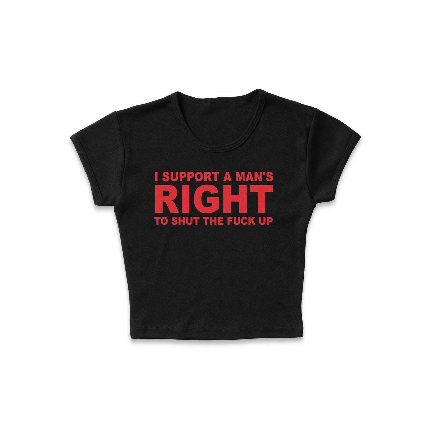 femfetti - Support His Right Micro Rib Baby Tee