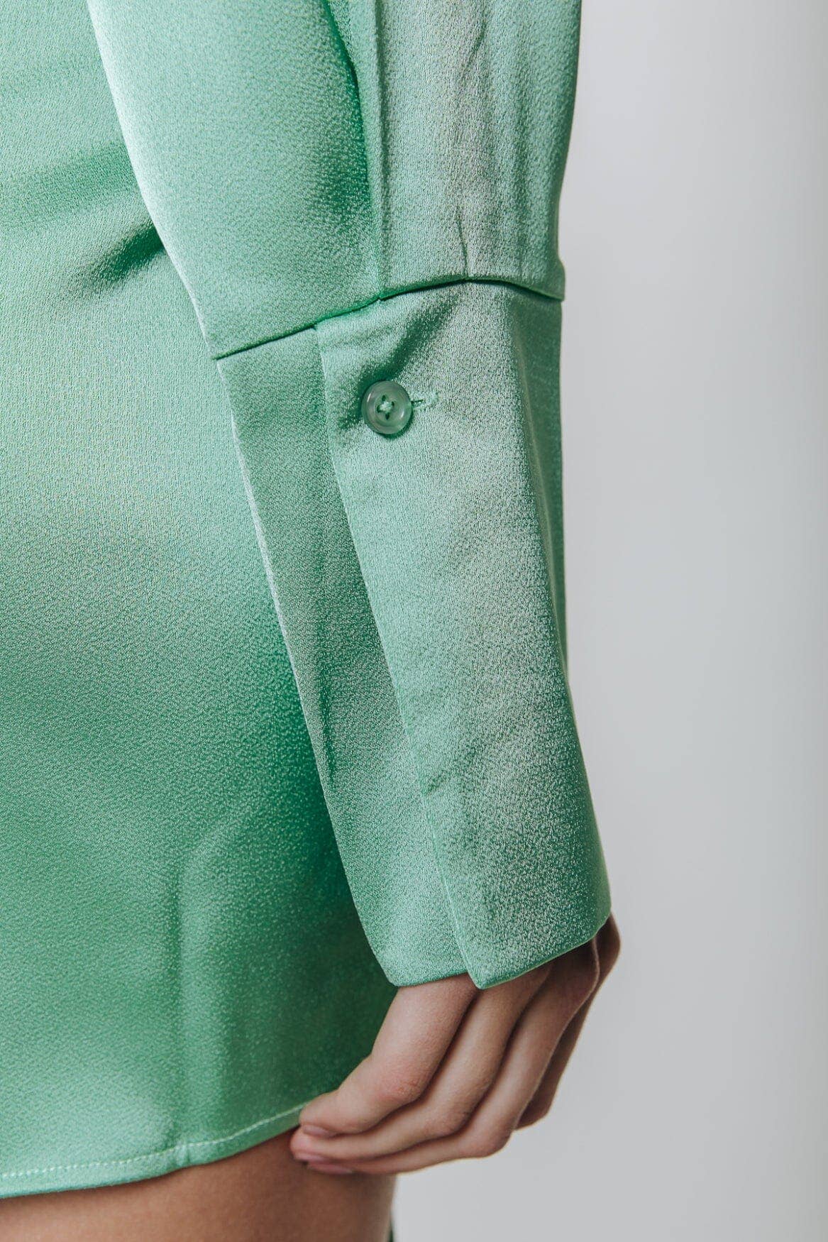 Mette Satin Shirt Dress