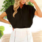 Henley Neckline Button Down Short Sleeve Top