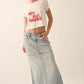 Vintage Canvas - My Own Muse Vintage Wash Cropped Graphic Tee