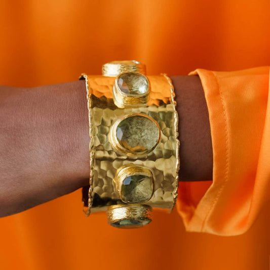 Chakarr Jewelry - 5-STONE WIDE CUFF