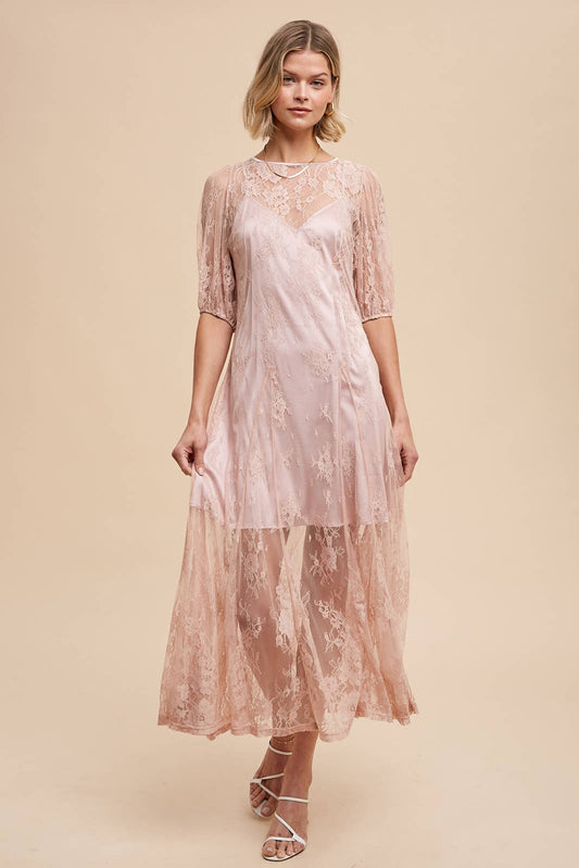 In Loom - LACE MAXI DRESS WITH CORSET BACK