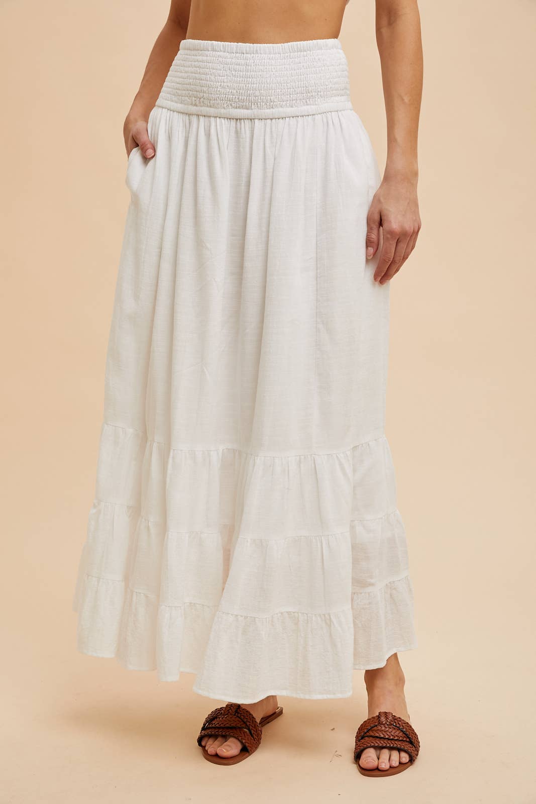 In Loom - SMOCKED RUFFLED SKIRT