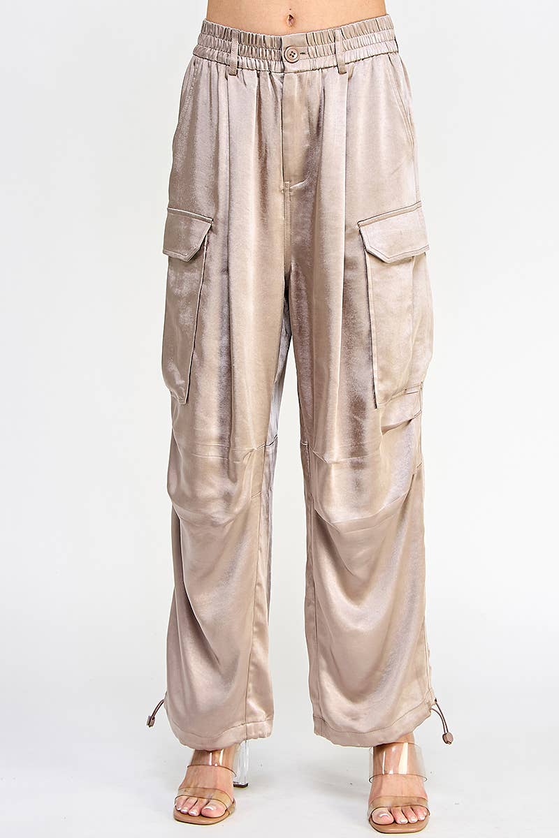 Flowcore Gloss Satin Cargo Pants