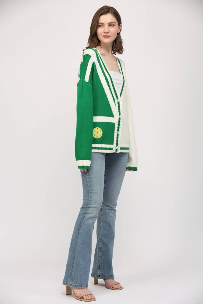 FATE - PICKLEBALL BUTTON CLOSURE CARDIGAN FW14063