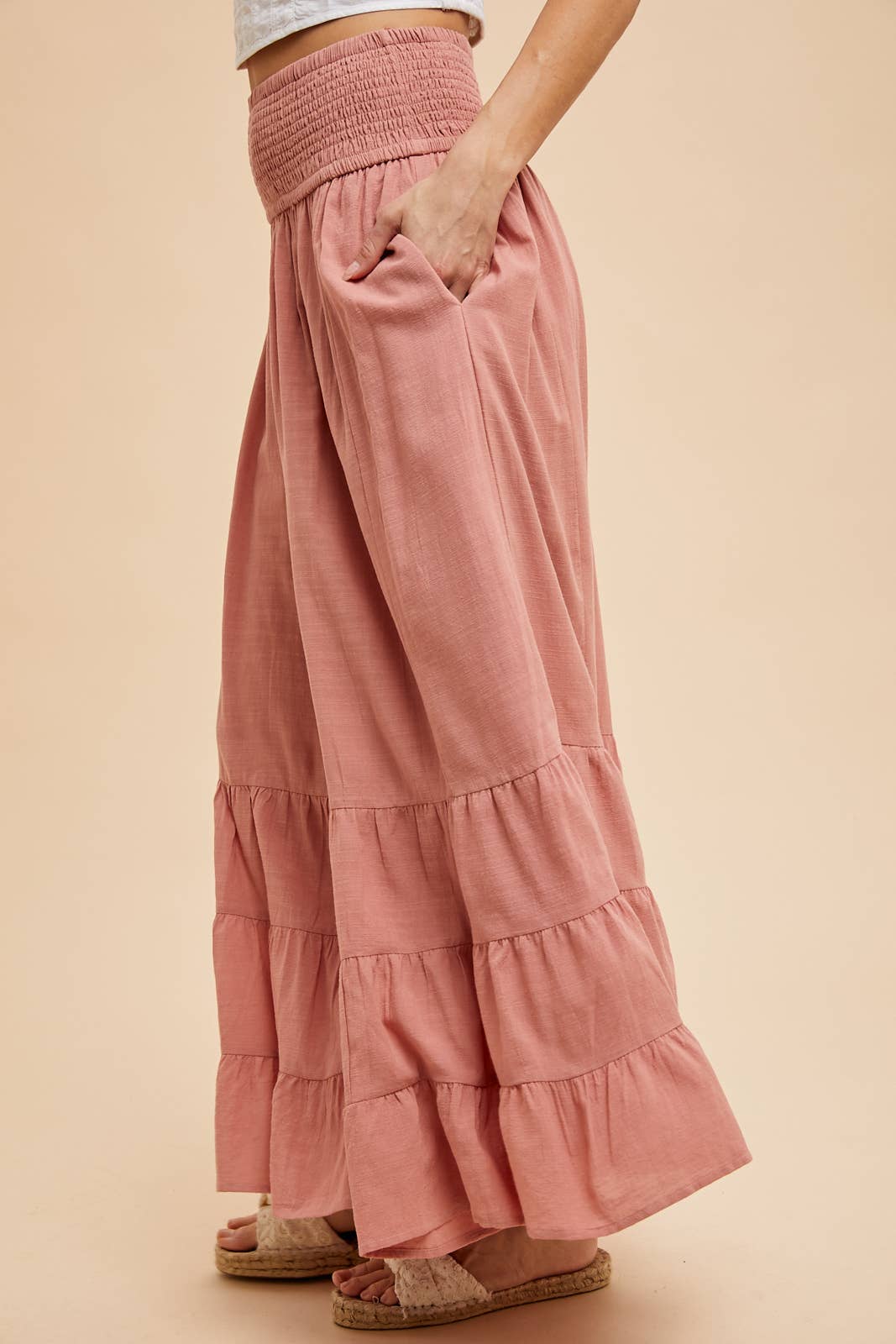 In Loom - SMOCKED RUFFLED SKIRT
