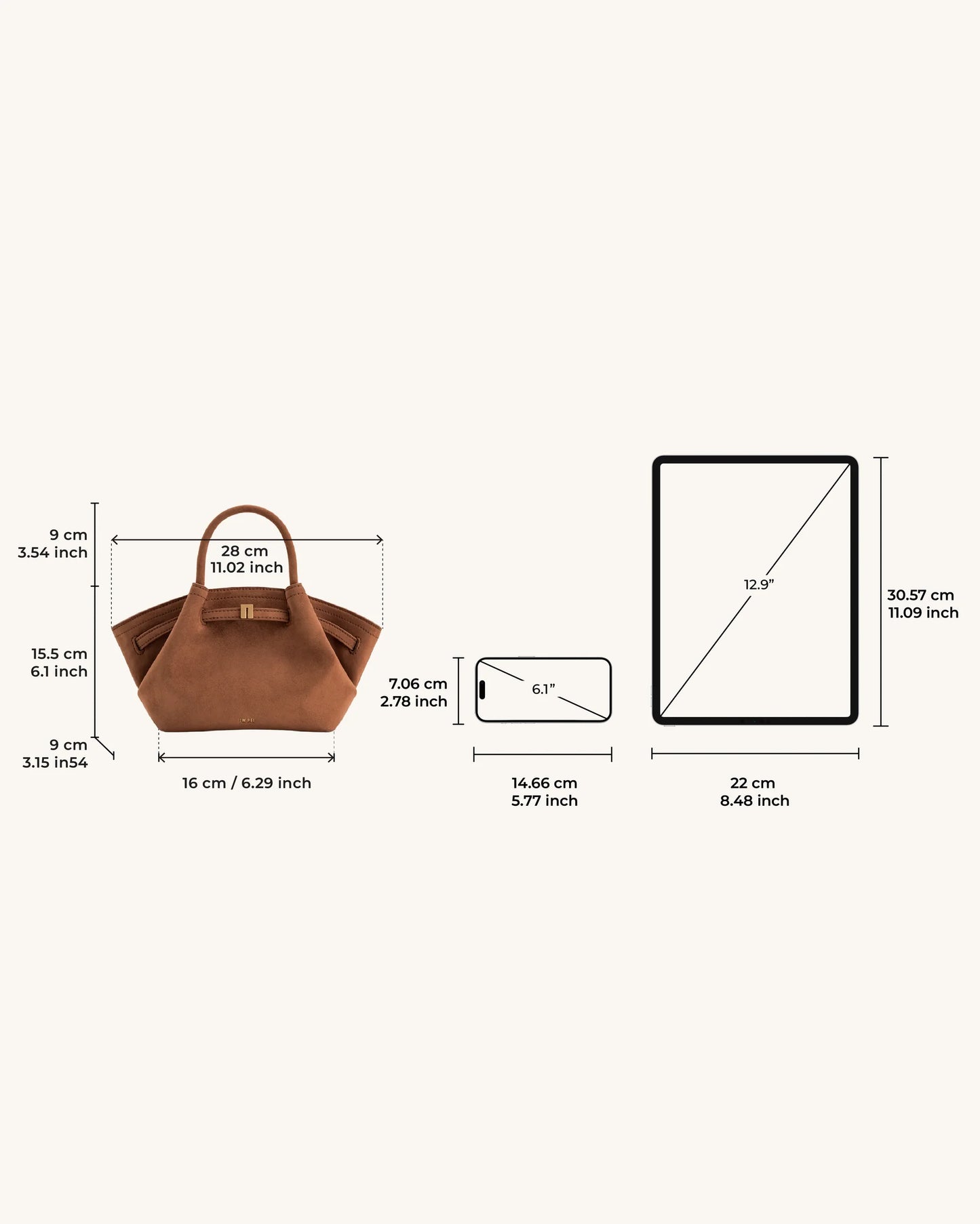 Hana Mini Faux Suede Tote Bag JW-PEI