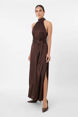 JOCELYN MAXI SILKY SATIN DRESS