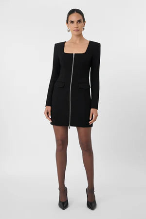 JORDYN ZIP FRONT MINI DRESS
