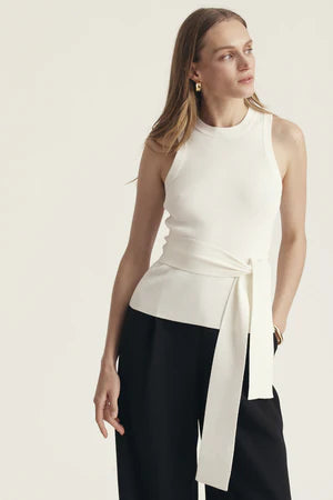 MOLLY RIB TIE FRONT TANK TOP