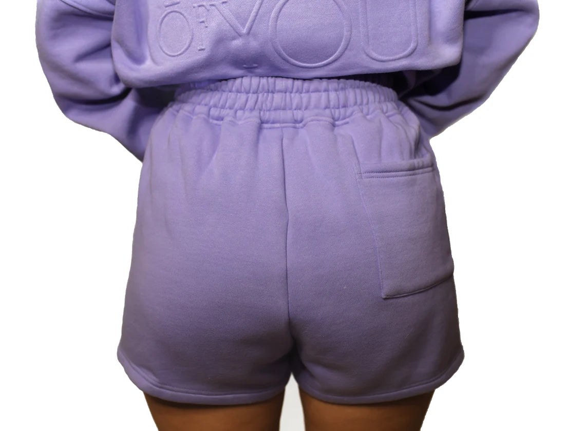 Lilac Crewneck Short Set-Put Me On