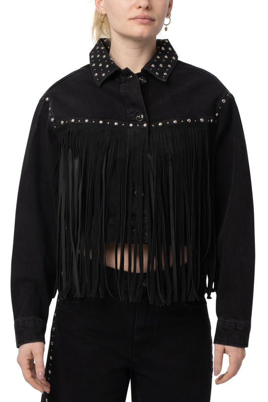 Jenna Smoke Fringe Denim - MAVI